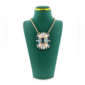 Gold and Blue Statement Necklace - NWOT